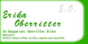 erika oberritter business card